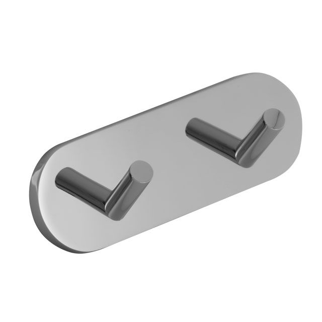 Laloo 7115-2C Double Hook Polished Chrome