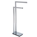 Laloo 9000BG Floor Stand Double Towel Bar Brushed Gold