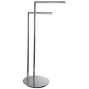 Laloo 9003C 2 Bar Round Towel Stand Chrome