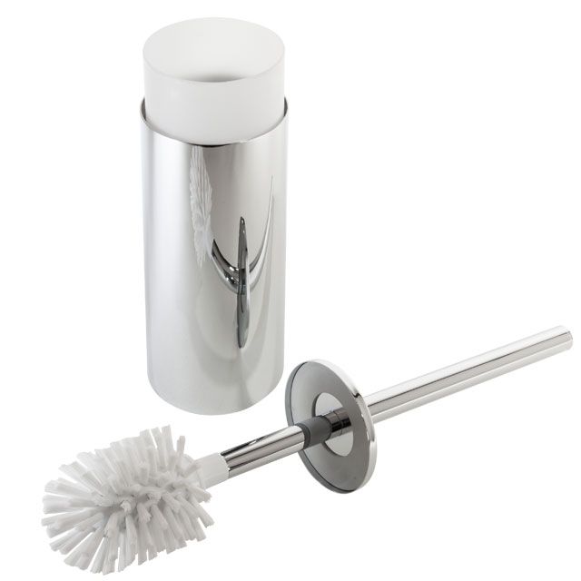 Laloo 9301PN Bowl Brush And Holder Floor Model Polished Nickel