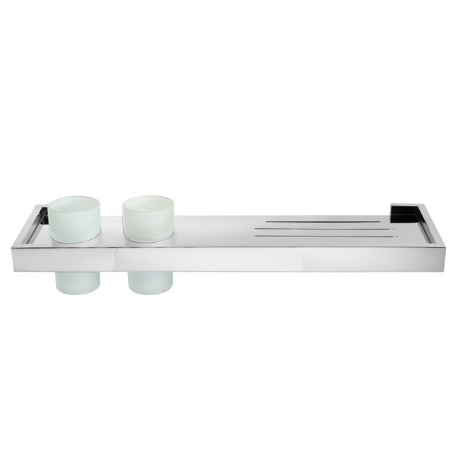 Laloo S1087C Steele Single Stainless Shelf Chrome