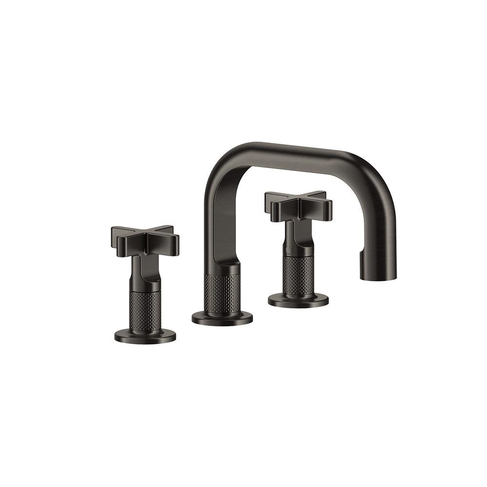 Gessi 58111 Inciso Three Hole Basin Mixer With Spout Chrome