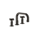 Gessi 58112 Inciso Three Hole Basin Mixer With Spout Chrome