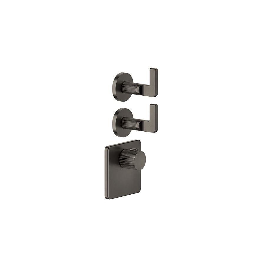 Gessi 58214 Inciso Thermostatic Trim With 2 Volume Controls Chrome