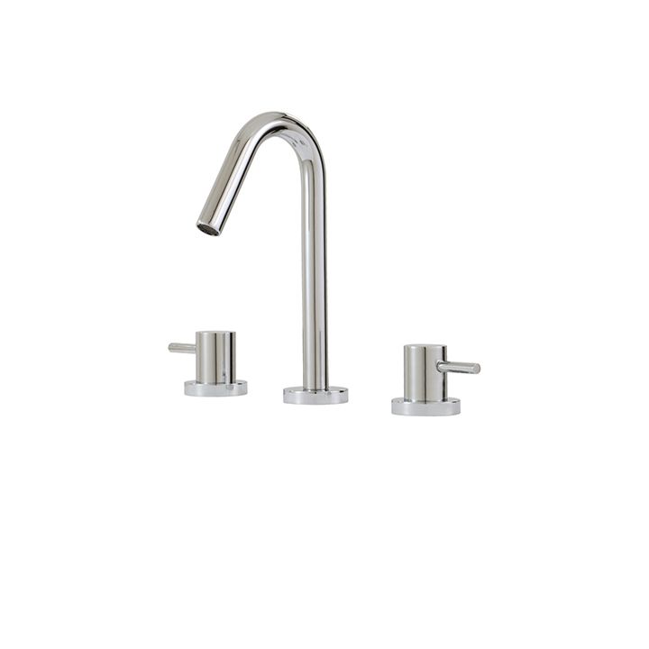 Aquabrass X7510 Xround Widespread Lavatory Faucet Polished Chrome