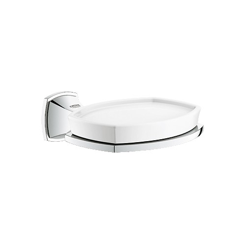 Grohe 40628000 Grandera Ceramic Soap Dish With Holder Chrome