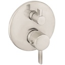 Hansgrohe 04231820 S Thermostat With Volume Control & Diverter Trim Brushed Nickel