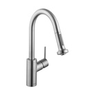 Hansgrohe 04286800 Talis S Prep Kitchen Faucet 2 Spray Pull Down Steel Optik