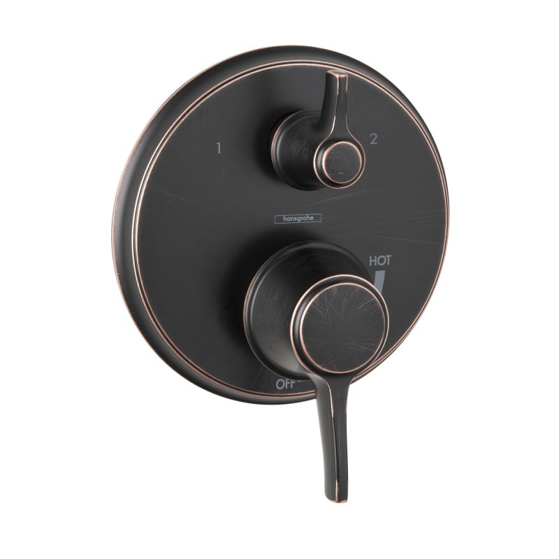 Hansgrohe 04449920 Metris C Pressure Balance Trim With Diverter Rubbed Bronze