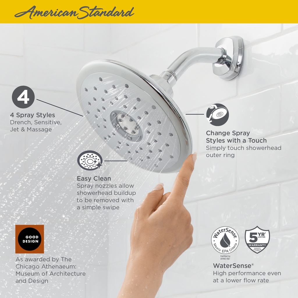 American Standard 9038374.278 Spectra Touch Showerhead 1.8 Lb