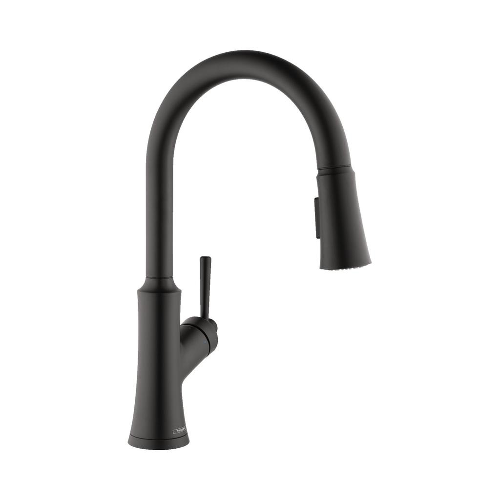 Hansgrohe 04793670 Joleena HighArc Single Handle Pull Down Kitchen Faucet Matte Black