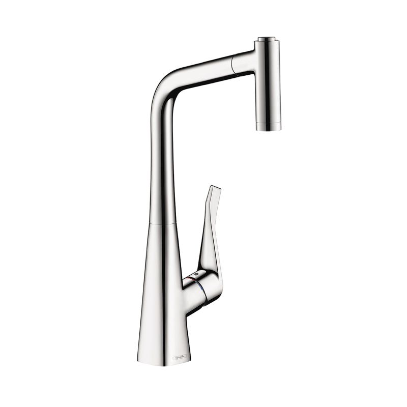 Hansgrohe 14820001 Metris 2 Spray HighArc Pull Out Kitchen Faucet Chrome