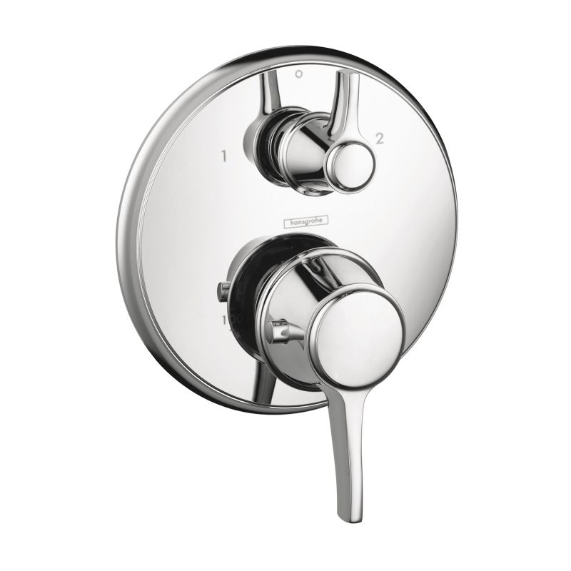 Hansgrohe 15753001 C Thermostatic Trim With Volume Control & Diverter Chrome