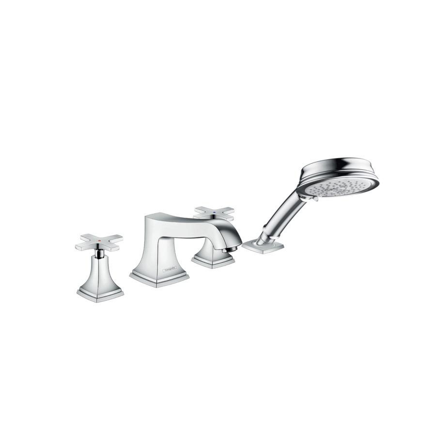 Hansgrohe 31449001 Metropol Classic 4 Hole Roman Tub Set Trim Cross Handles Chrome