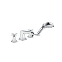 Hansgrohe 31449001 Metropol Classic 4 Hole Roman Tub Set Trim Cross Handles Chrome