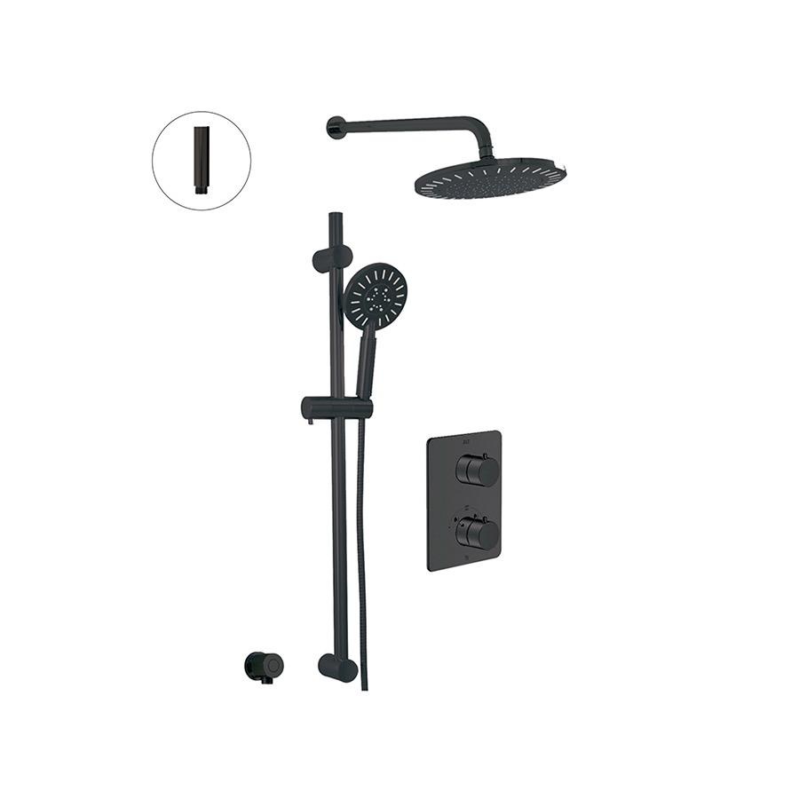 ALT 91082 Via Dante Thermostatic Shower System 2 Functions Electro Black