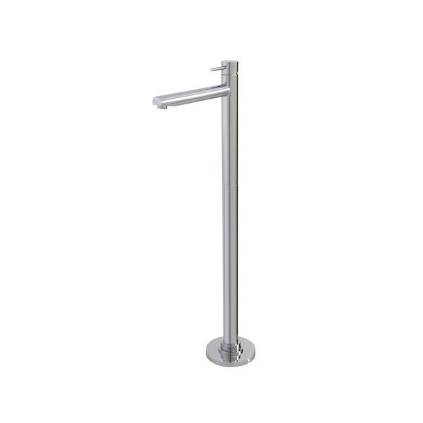 Aquabrass 61085 Volare Straight Floormount Tub Filler Brushed Nickel