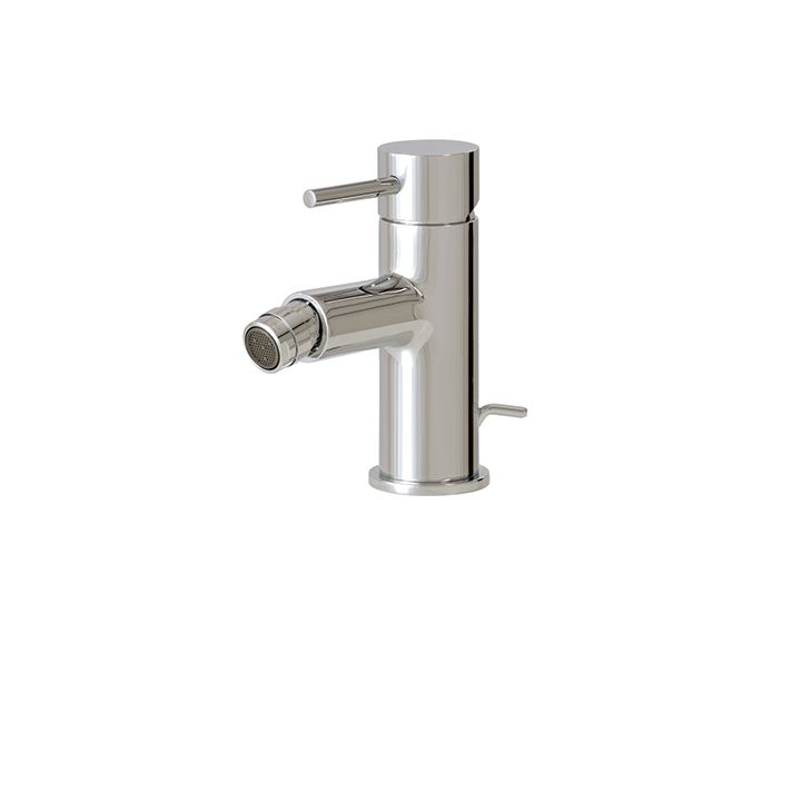 Aquabrass 61024 Volare Straight Single Hole Bidet With Swivel Spray Brushed Nickel