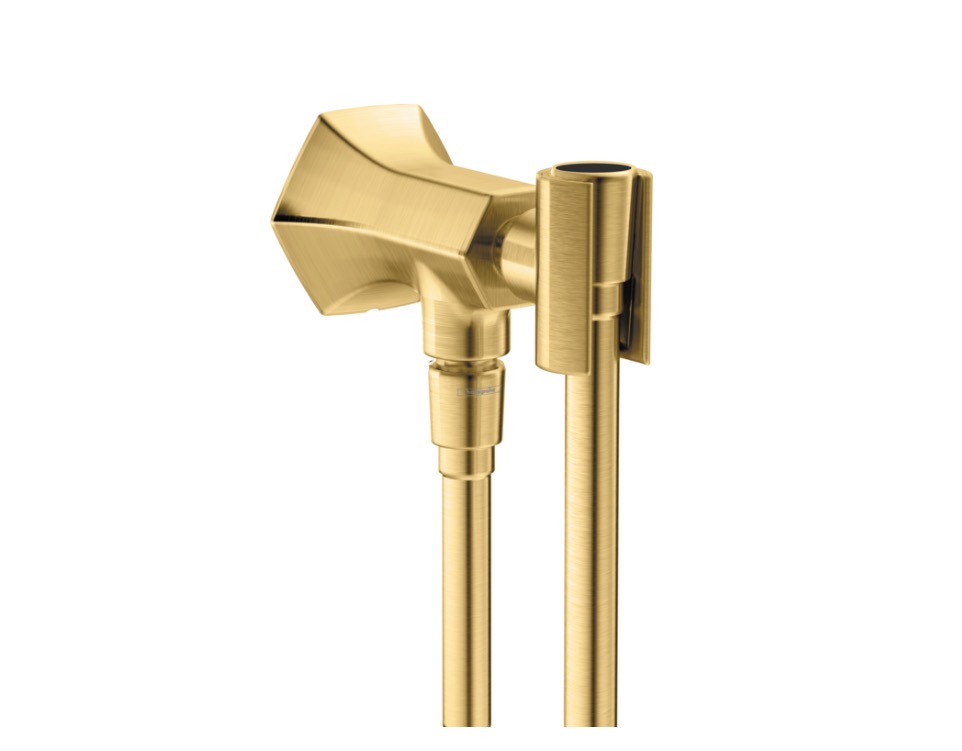 Hansgrohe 04831250 Locarno Handshower Holder with Outlet Brushed Gold Optic