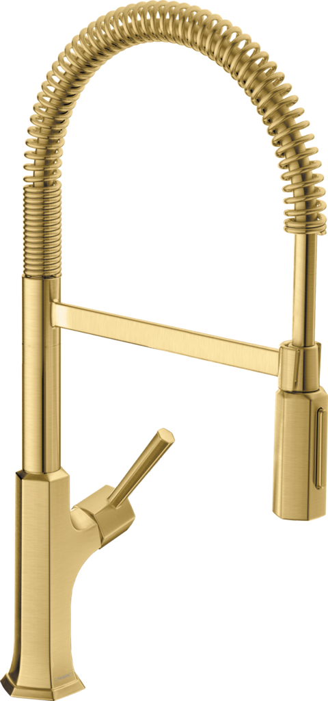 Hansgrohe 04851250 Locarno Semi Pro Kitchen Faucet 2 Spray 1.75 Gpm Brushed Gold Optic