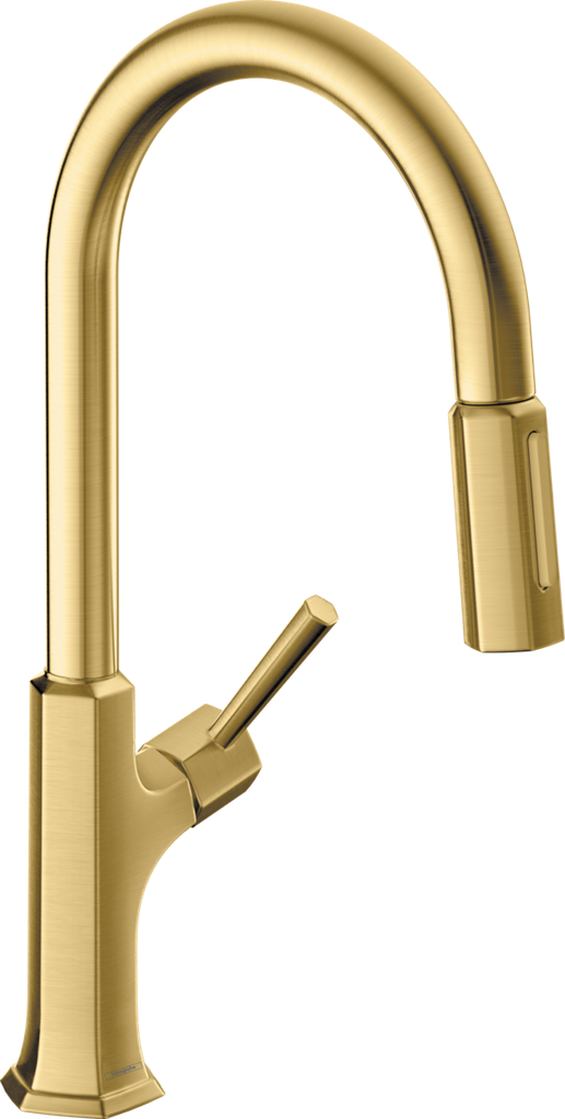 Hansgrohe 04852250 Locarno Higharc Kitchen Faucet 2 Spray Pull Down 1.75 Gpm Brushed Gold Optic