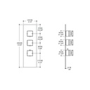 Aquabrass S3295 Square Trim Set For 12002 1/2 And 3002 And 3/4 Thermostatic Valves Brushed Nickel