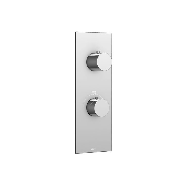 Aquabrass SR8395 Trim Set For 12123 1/2 Thermostatic Valve 3 Way Shared Functions Polished Chrome