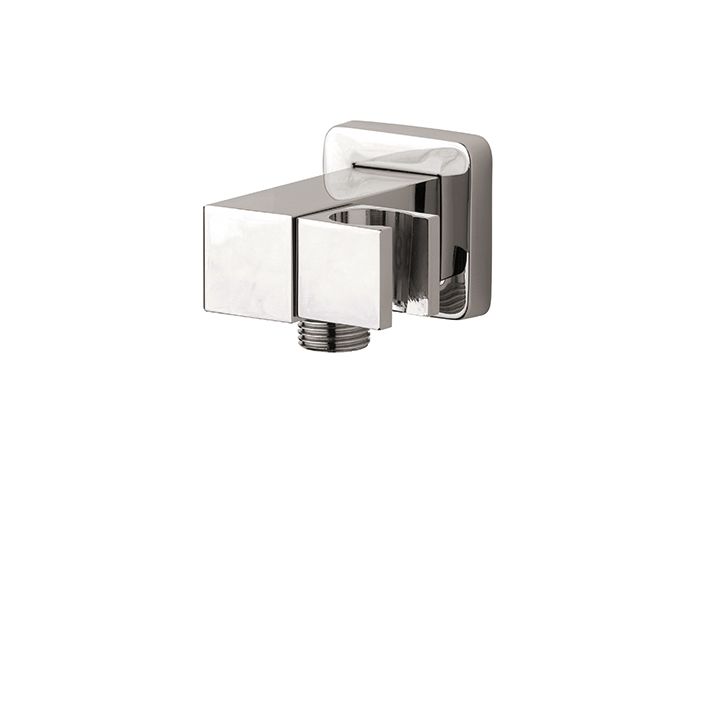 Aquabrass 1421 Waterways And Hook Square Waterway With Hook Brushed Nickel