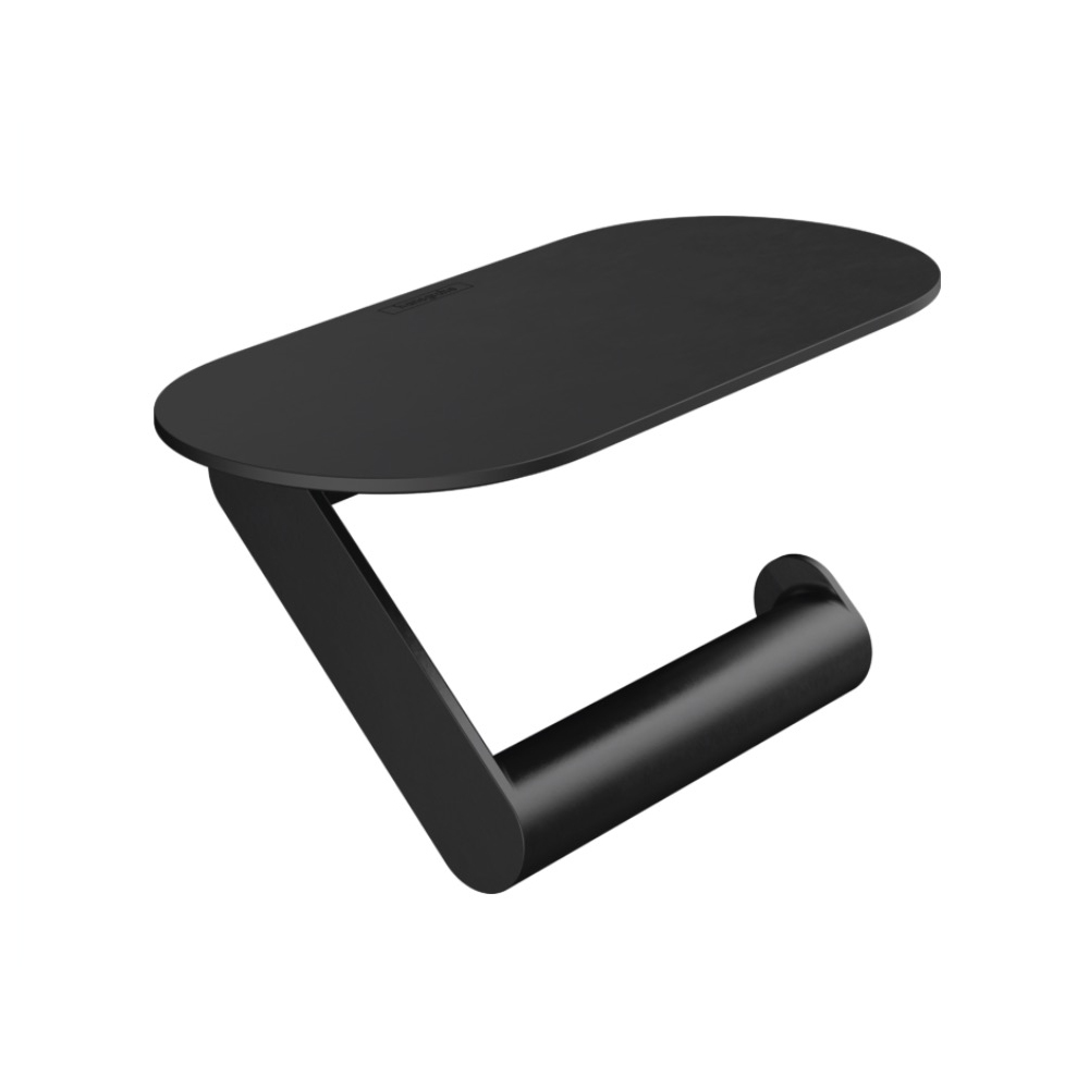 Hansgrohe 27928670 WallStoris Toilet Paper Holder with Shelf Matte Black