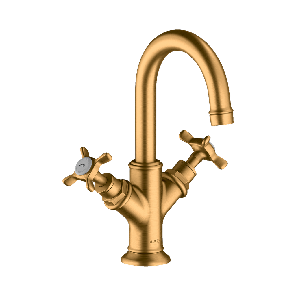 Hansgrohe 16505251 Axor Montreux 2-Handle Faucet 160 with Pop-Up Drain Brushed Gold Optic