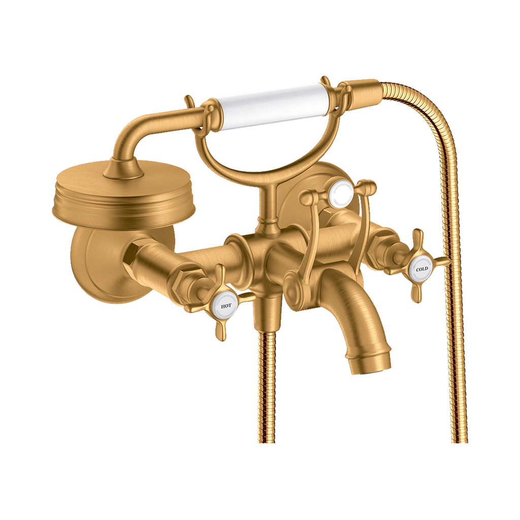 Hansgrohe 16561251 Axor Montreux 2-Handle Wall Mounted Tub Filler Brushed Gold Optic