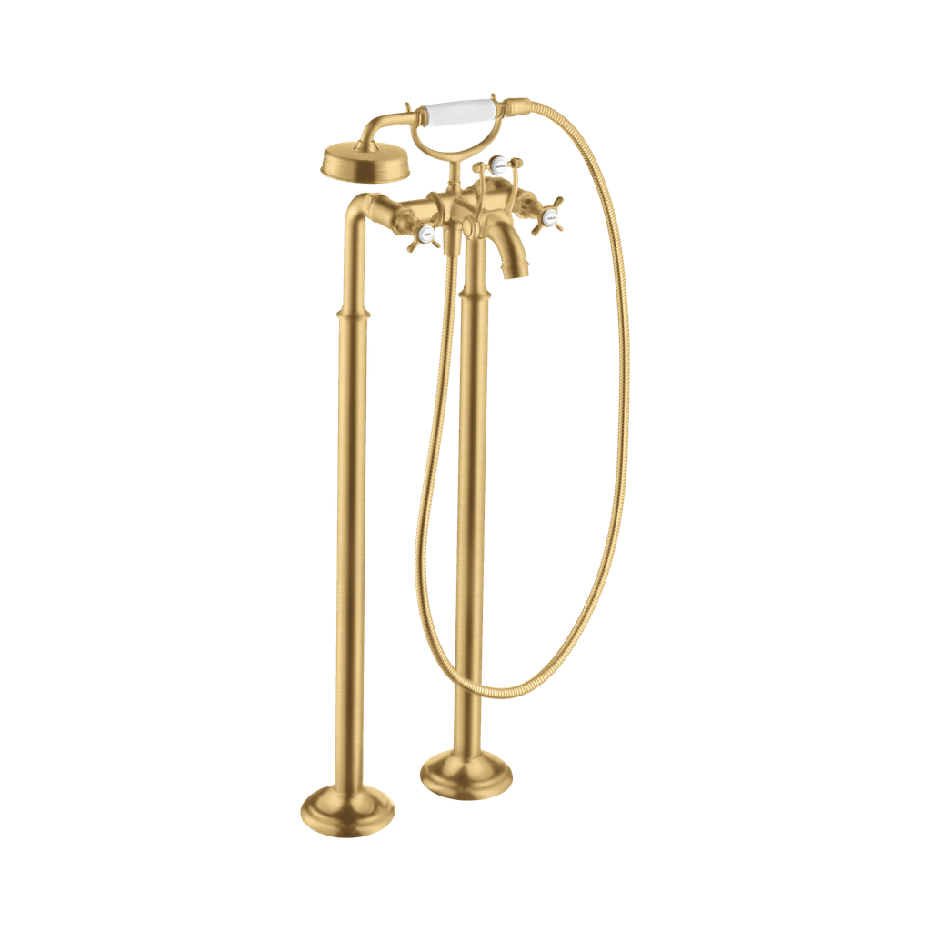 Hansgrohe 16562251 Axor Montreux 2-Handle Freestanding Tub Filler Trim Brushed Gold Optic