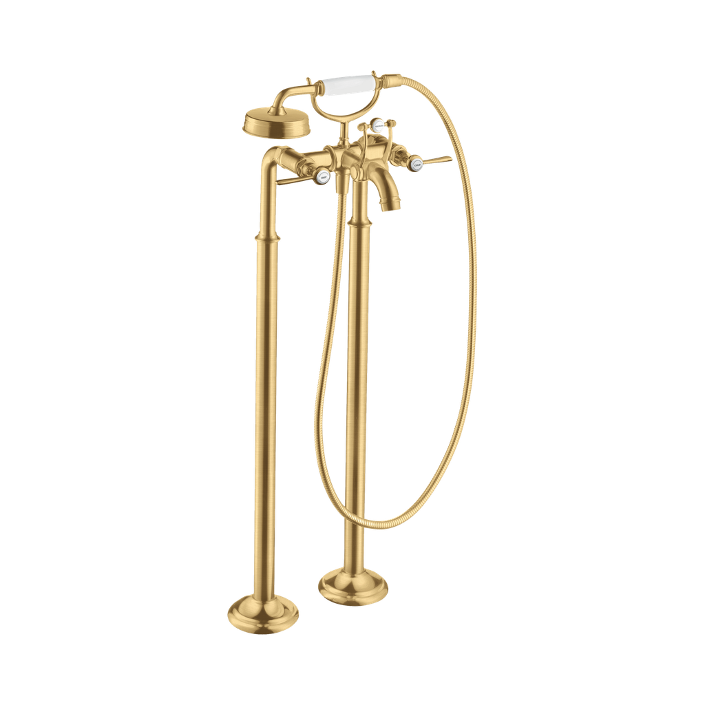 Hansgrohe 16563251 Axor Montreux 2-Handle Freestanding Tub Filler Trim Brushed Gold Optic