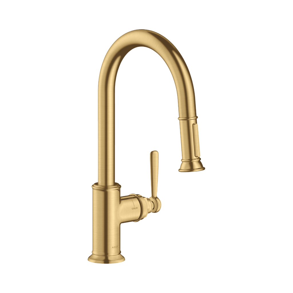 Hansgrohe 16581251 Axor Montreux Higharc Kitchen Faucet Brushed Gold Optic