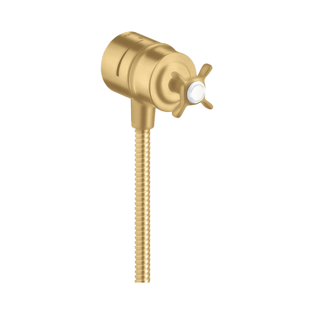 Hansgrohe 16882251 Axor Montreux Wall Outlet With Check Valves Brushed Gold Optic