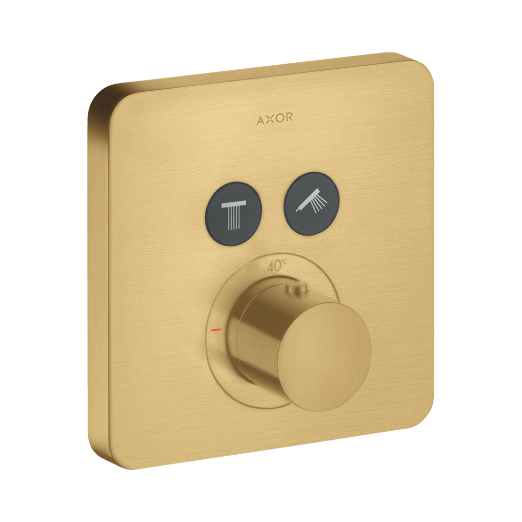 Hansgrohe 36707251 Axor Thermostatic Trim Softcube Brushed Gold Optic