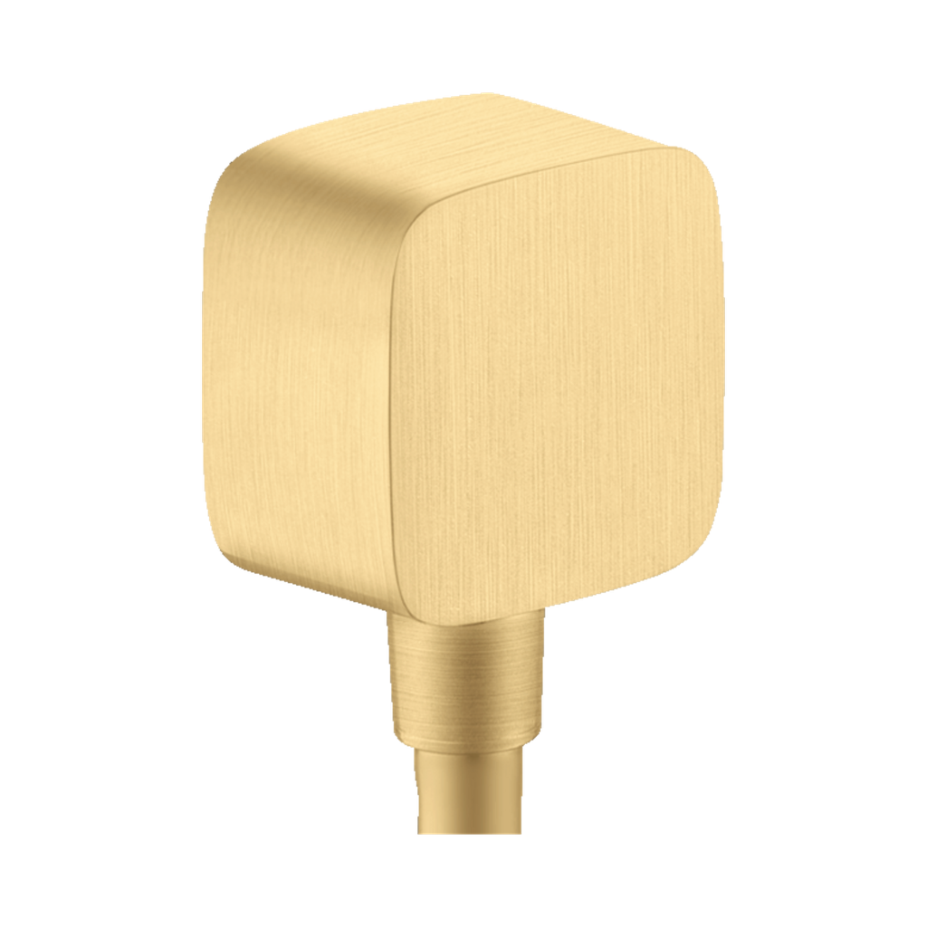 Hansgrohe 36731251 Axor Wall Outlet Softcube With Check Valves Brushed Gold Optic