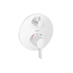 [HAN-15758701] Hansgrohe 15758701 Ecostat S Thermostatic Trim With Volume Control And Diverter Matte White