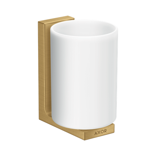 [HAN-42604250] Hansgrohe 42604250 Axor Universal Rectangular Toothbrush Tumbler Brushed Gold Optic