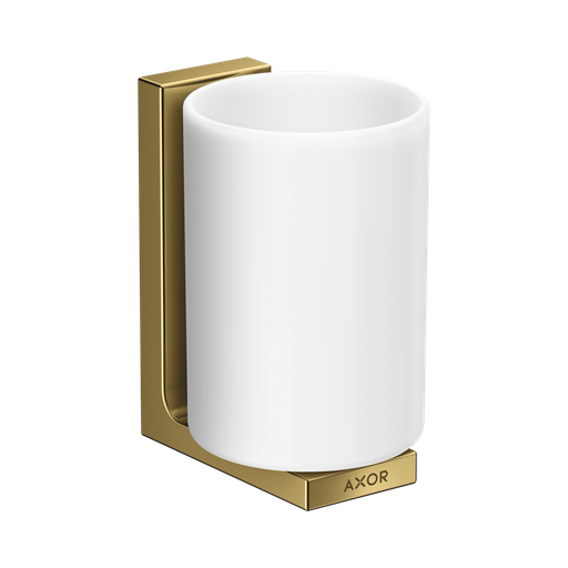 [HAN-42604990] Hansgrohe 42604990 Axor Universal Rectangular Toothbrush Tumbler Polished Gold Optic