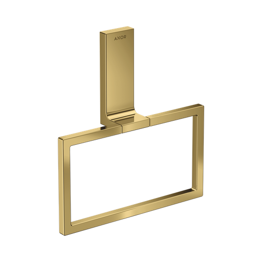 [HAN-42623990] Hansgrohe 42623990 Axor Universal Rectangular Towel Ring Polished Gold Optic