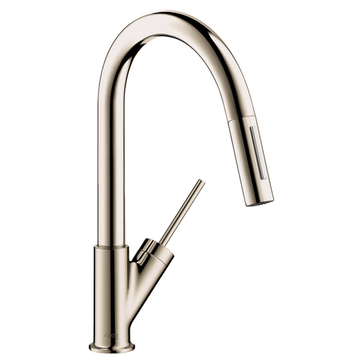 [HAN-10824831] Hansgrohe 10824831 Axor Starck Prep 2-Spray Pull-Down Kitchen Faucet Polished Nickel