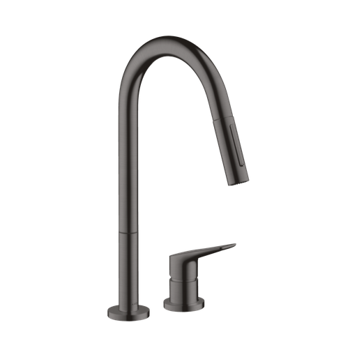 [HAN-34822341] Hansgrohe 34822341 Axor Citterio 2-Hole Single Handle Kitchen Faucet Brushed Black Chrome