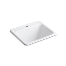 [KOH-19017-1-0] Kohler 19017-1-0 Glen Falls Top-/Under-Mount Utility Sink With Single Faucet Hole