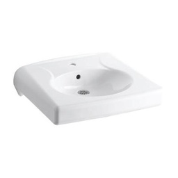 [KOH-1997-1-0] Kohler 1997-1-0 Brenham Wall-Mount Lavatory With Single-Hole Faucet Drilling Less Soap Dispenser Hole