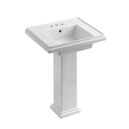 [KOH-2844-4-0] Kohler 2844-4-0 Tresham 24 Pedestal Lavatory With 4 Centerset Faucet Drilling