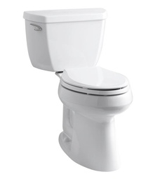 [KOH-3713-0] Kohler 3713-0 Highline Classic Comfort Height Two-Piece Elongated 1.28 Gpf Toilet With Class Five Flush Technology And Left-Hand Trip Lever