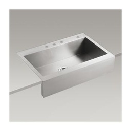 [KOH-3942-4-NA] Kohler K3942 Vault 35 x 24 Top Mount Single Kitchen Sink Tall Apron