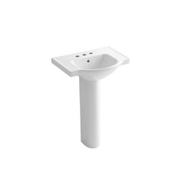 [KOH-5266-4-0] Kohler 5266-4-0 Veer 24 Pedestal Bathroom Sink With 4 Centerset Faucet Holes