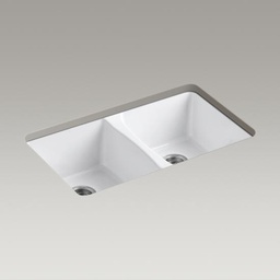 [KOH-5873-5U-0] Kohler 5873-5U-0 Deerfield 33 x 22 Undermount Double Kitchen Sink